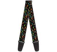 Buckle-Down Guitar Strap Insects Scattered Black 2 Inches Wide