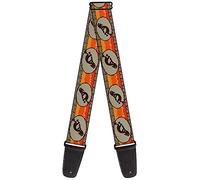Buckle-Down Guitar Strap Kokopelli Icon Western Tan Brown Reds 2 Inches Wide