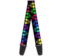 Buckle-Down Guitar Strap - Mickey Expressions Black/Multi Neon - 2" Wide - 29-54" Length