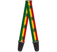 Buckle-Down Guitar Strap Mustache Trio White Black 2 Inches Wide