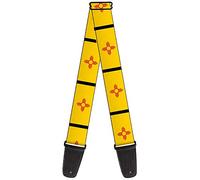 Buckle-Down Guitar Strap New Mexico Flag Black 2 Inches Wide