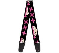 Buckle-Down Guitar Strap - Ninja Star Black/Pink - 2" Wide - 29-54" Length