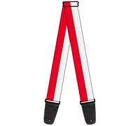 Buckle-Down Guitar Strap North Carolina Flag Stripe Red White 2 Inches Wide