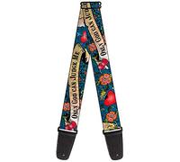 Buckle-Down Guitar Strap Only God Can Judge Me Blue 2 Inches Wide