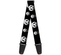 Buckle-Down Guitar Strap Panda Gold Chain Black 2 Inches Wide