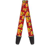 Buckle-Down Guitar Strap - Pizza Man Plaid Red - 2" Wide - 29-54" Length