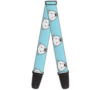 Buckle-Down Guitar Strap Polar Bear Repeat Baby Blue 2 Inches Wide
