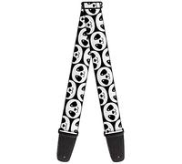 Buckle-Down Guitar Strap - Smiling Panda Repeat Black/White - 2" Wide - 29-54" Length
