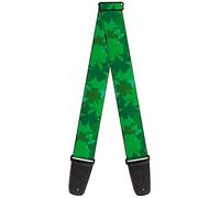 Buckle-Down Guitar Strap St Pats Stacked Shamrocks Greens 2 Inches Wide