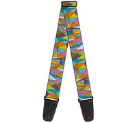 Buckle-Down Guitar Strap - Stained Glass Mosaic Multi Color - 2" Wide - 29-54" Length