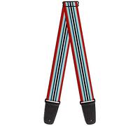Buckle-Down Guitar Strap Stripes Red Blues White 2 Inches Wide