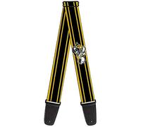 Buckle-Down Guitar Strap - SUPER BEE Logo/Stripes Black/Yellow/White - 2" Wide - 29-54" Length