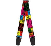 Buckle-Down Guitar Strap Tapes Multi Neon 2 Inches Wide