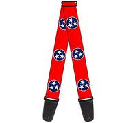 Buckle-Down Guitar Strap Tennessee Flag Stars Red White Blue 2 Inches Wide