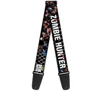Buckle-Down Guitar Strap - THE WALKING DEAD/ZOMBIE HUNTER Zombies/Gun Shots - 2" Wide - 29-54" Length