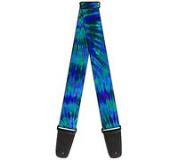 Buckle-Down Guitar Strap Tie Dye Green Blue Purple 2 Inches Wide