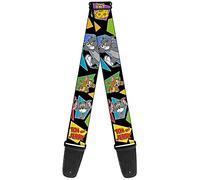 Buckle-Down Guitar Strap - TOM & JERRY Poses Black/Multi Colour