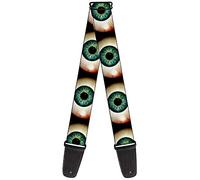 Buckle-Down Guitar Strap - Vivid Blue Eyeball Black - 2" Wide - 29-54" Length