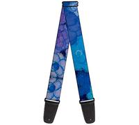 Buckle-Down Guitar Strap - Vivid Floral Collage3 Blues/Purples - 2" Wide - 29-54" Length