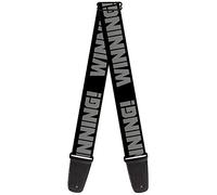 Buckle-Down Guitar Strap - WINNING! Black/Gray - 2" Wide - 29-54" Length