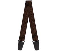 Buckle-Down Guitar Strap - Wood Grain Walnut - 2" Wide - 29-54" Length
