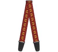 Buckle-Down Harry Potter Guitar Strap, Harry Potter Gryffindor House Pride Banner Burgundy Yellow, 2 Inches Wide