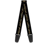 Buckle-Down Harry Potter Guitar Strap, The Lord of the Rings One Ring Inscription Black Gold, 2 Inches Wide