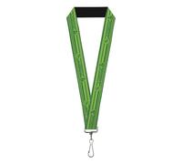Buckle-Down Harry Potter Lanyard, Harry Potter Slytherin House Champion Icons Stripe Greens, Elastic