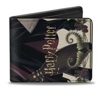 Buckle-Down Harry Potter Wallet, Bifold, Harry Potter Spell Stylized Anime Cast Pose, Vegan Leather