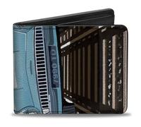 Buckle-Down Harry Potter Wallet, Bifold, Ron and Harry Hogwarts Express Flying Car Cartoon Scene, Vegan Leather