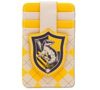 Buckle-Down Harry Potter Wallet, Character Wallet ID Card Holder, Harry Potter Hufflepuff Crest Tan/Yellow, Vegan Leather