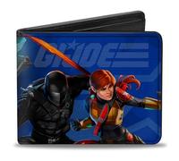 Buckle-Down Hasbro Wallet, Bifold, GI Joe Unit Agents Group Pose and Logo Blues, Vegan Leather