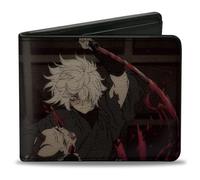 Buckle-Down Hell's Paradise Wallet, Bifold, Hell'S Paradise Gabimaru with Sword Scene and Title Logo, Vegan Leather