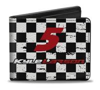 Buckle-Down Hendrick Motorsports Wallet, Bifold, Kyle Larson #5 Valvoline Hendrick Motorsports Black White, Vegan Leather