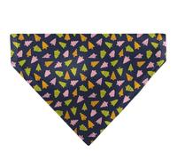 Buckle-Down Holiday Christmas Trees Collage Navy Multi Color Slip On Collar Bandana Only