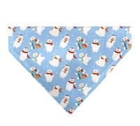 Buckle-Down Holiday Polar Bear Poses Baby Blue Slip On Collar Bandana Only