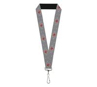 Buckle-Down House of the Dragon Lanyard, House of the Dragon Targaryen Sigil Dragon Grays Red, Elastic