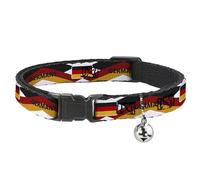Buckle-Down International Soccer Fan Cat Collar, Breakaway Collar with Bell, National Team Pride Series Germany Spirit Flag, 8.5 to 12 Inches 0.5 Inch Wide