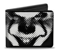Buckle-Down IT Wallet, Bifold, It Pennywise Face Close Up Come Home Black White, Vegan Leather