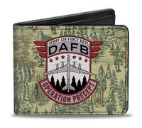 Buckle-Down IT Wallet, Bifold, It Welcome To Derry Air Force Base and Forest Scenery Beige, Vegan Leather