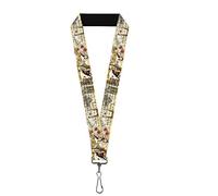 Buckle-Down - Key Chain - Lanyard - 1.0" - Belle Sketch Poses/Story Script unisex-adults One size