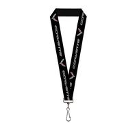 Buckle-Down Unisex-Adult's Lanyard-1.0"-Corvette/C7 Logo Black/Silver/Red Key Chain, Multicolor, One Size