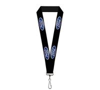 Buckle-Down Unisex's Lanyard-1.0"-Ford Oval Logo Repeat Key Chain, Multicolor, One Size