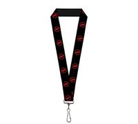Buckle-Down - Key Chain - Lanyard - 1.0" - Reverse Flash Logo Black/Red womens unisex-adult One Size