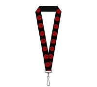 Buckle-Down - Key Chain - Marvel Avengers Lanyard - 1.0" - Hydra Logo Black/Red unisex-adults One size