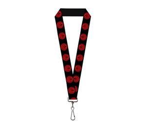 Buckle-Down - Key Chain - Marvel Avengers Lanyard - 1.0" - Hydra Logo Black/Red unisex-adults One size