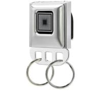 Buckle-Down Keychain, Seatbelt Buckle Keyholder, Starburst, Silver, 4.0" x 2"