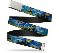 Buckle-Down Kids Web Belt, Batman Dark Starry Night, 1.0" Wide-Fits Size 20 US
