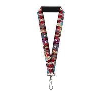 Buckle-Down Unisex's Lanyard-1.0-Descendants 11-Character Group Pose Reds/Gra Key Chain, Multicolor, One Size