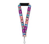 Buckle-Down Unisex-Adult's Lanyard-1.0-Disney Dreamer 7-Sparkling Princesses/Tiara Key Chain, Multicolor, One Size